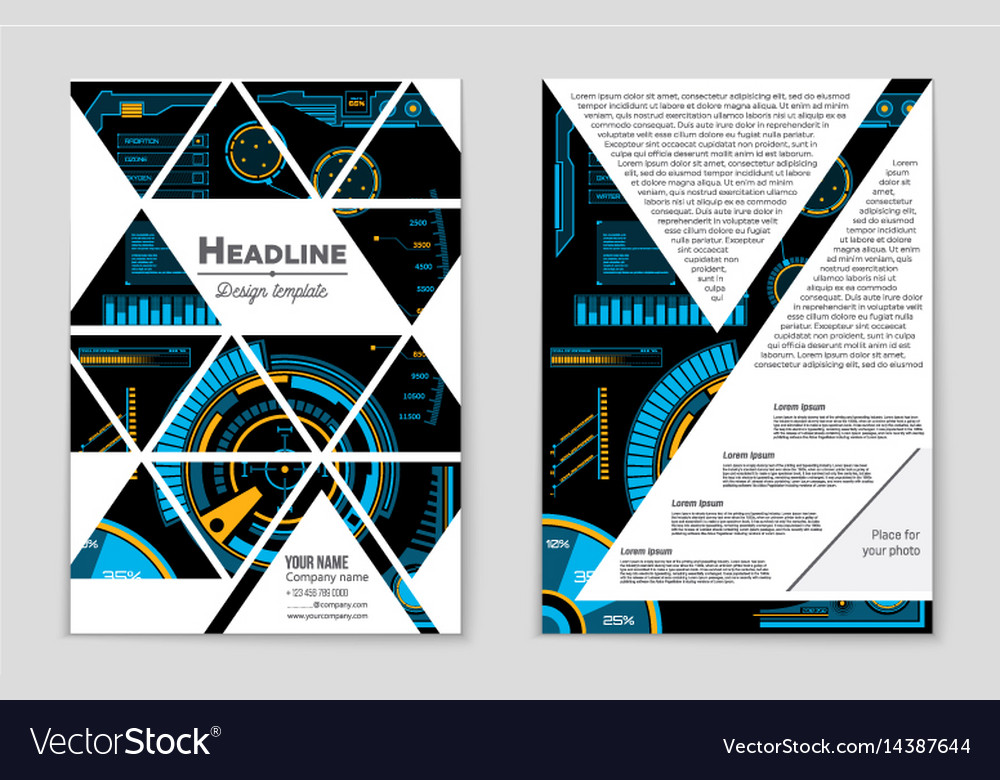 Abstract layout background set for art