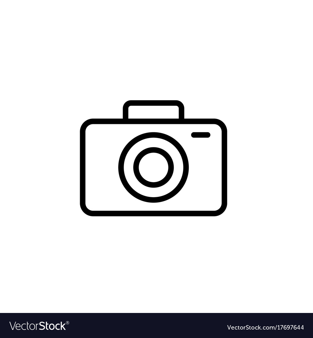 Camera Icon Thin Line Black On White Background