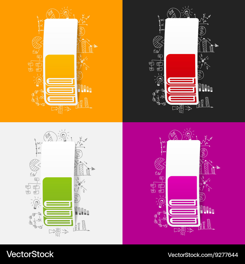 Drawing business formulas book Royalty Free Vector Image