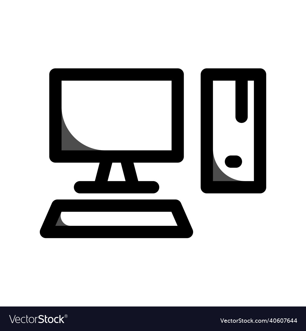 Graphic of computer pc icon royalty free vector image