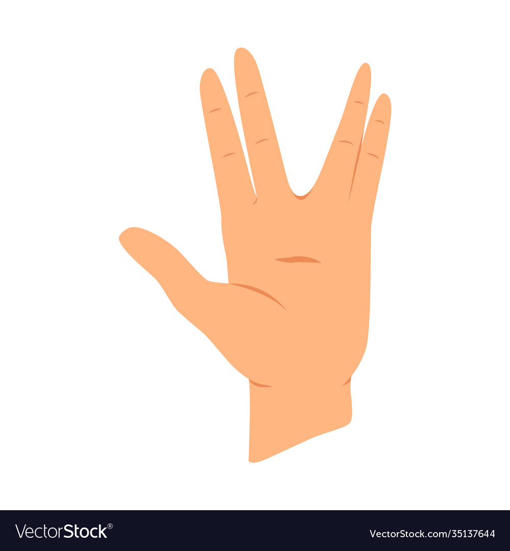 Hands gesture communication language vector image Hands gesture communication language