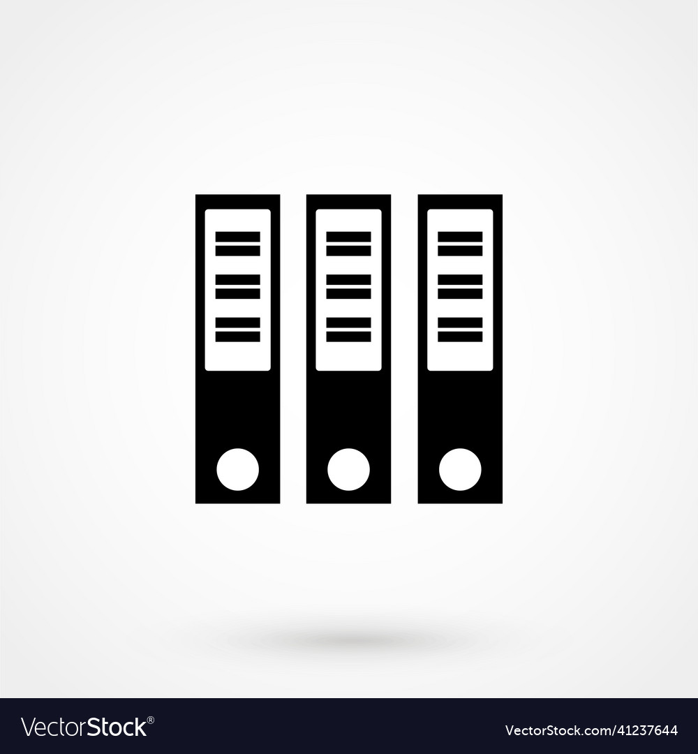 Large folders with documents web icon design vector image Large folders with documents web icon design