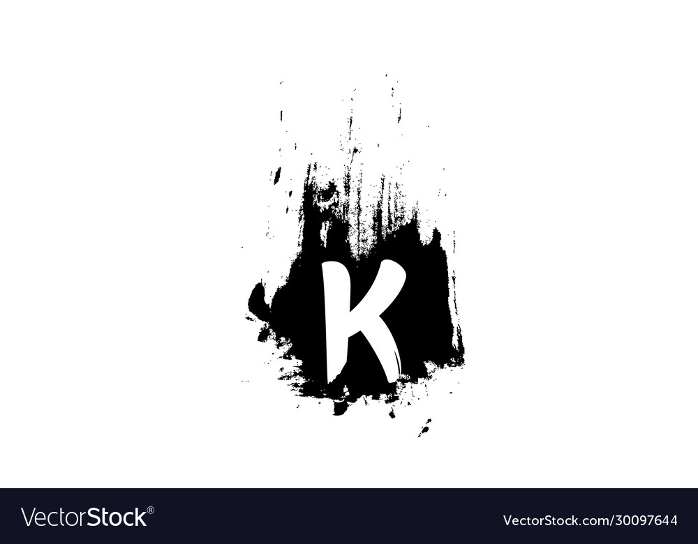 Buchstaben k grunge vintage alphabet logo