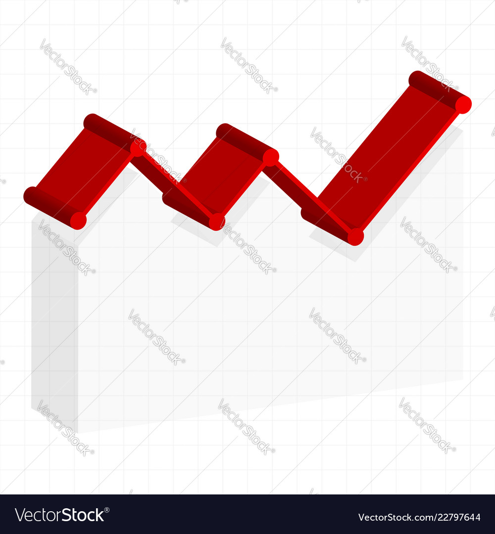 Line graph element chart over gridded vector image Line graph element chart over gridded