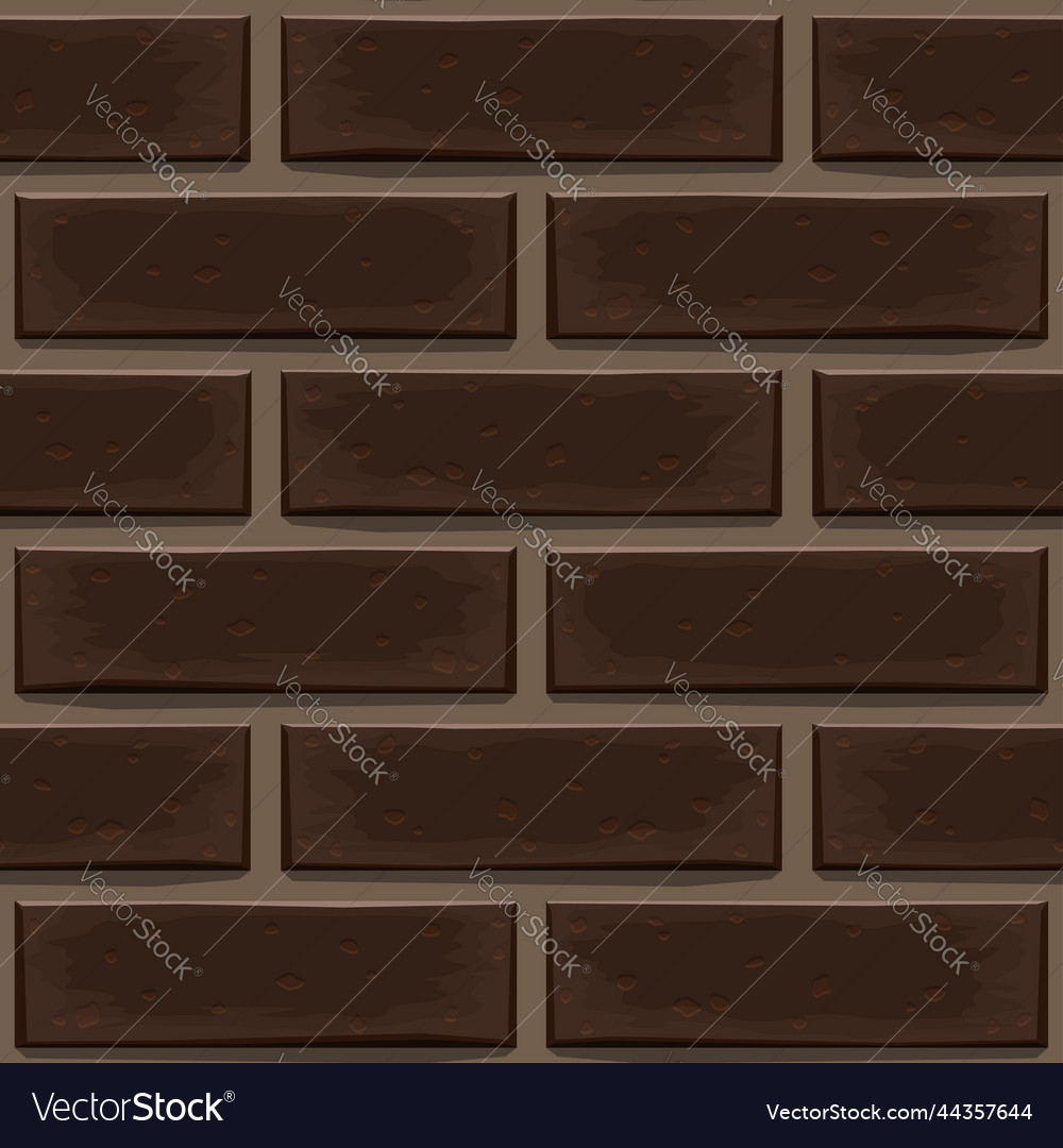 Realistic black color brick wall seamless pattern Vector Image