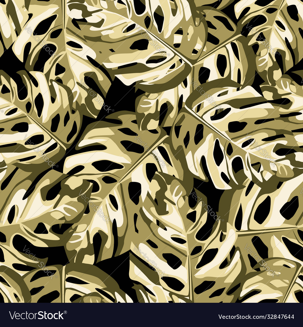 Seamless botanic random pattern with gold