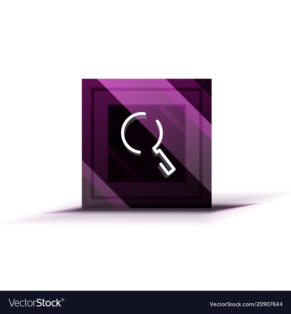 Search magnifier web button magnify icon modern vector image Search magnifier web button magnify icon modern