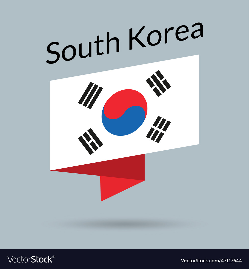 South korea flag icon korean national emblem