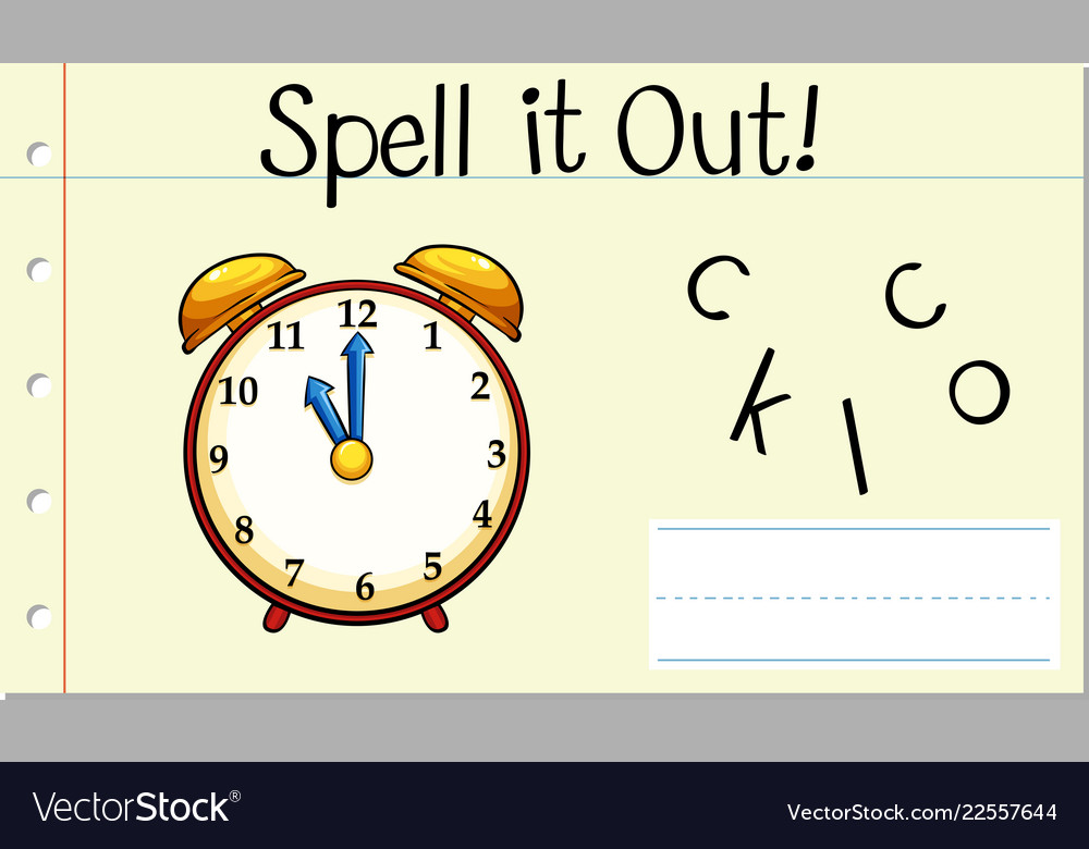 Spell english word clock