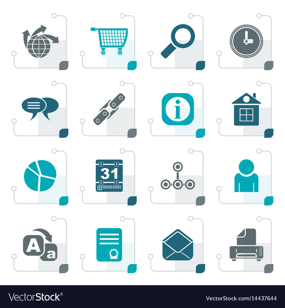 Stylized web site internet and computer icons