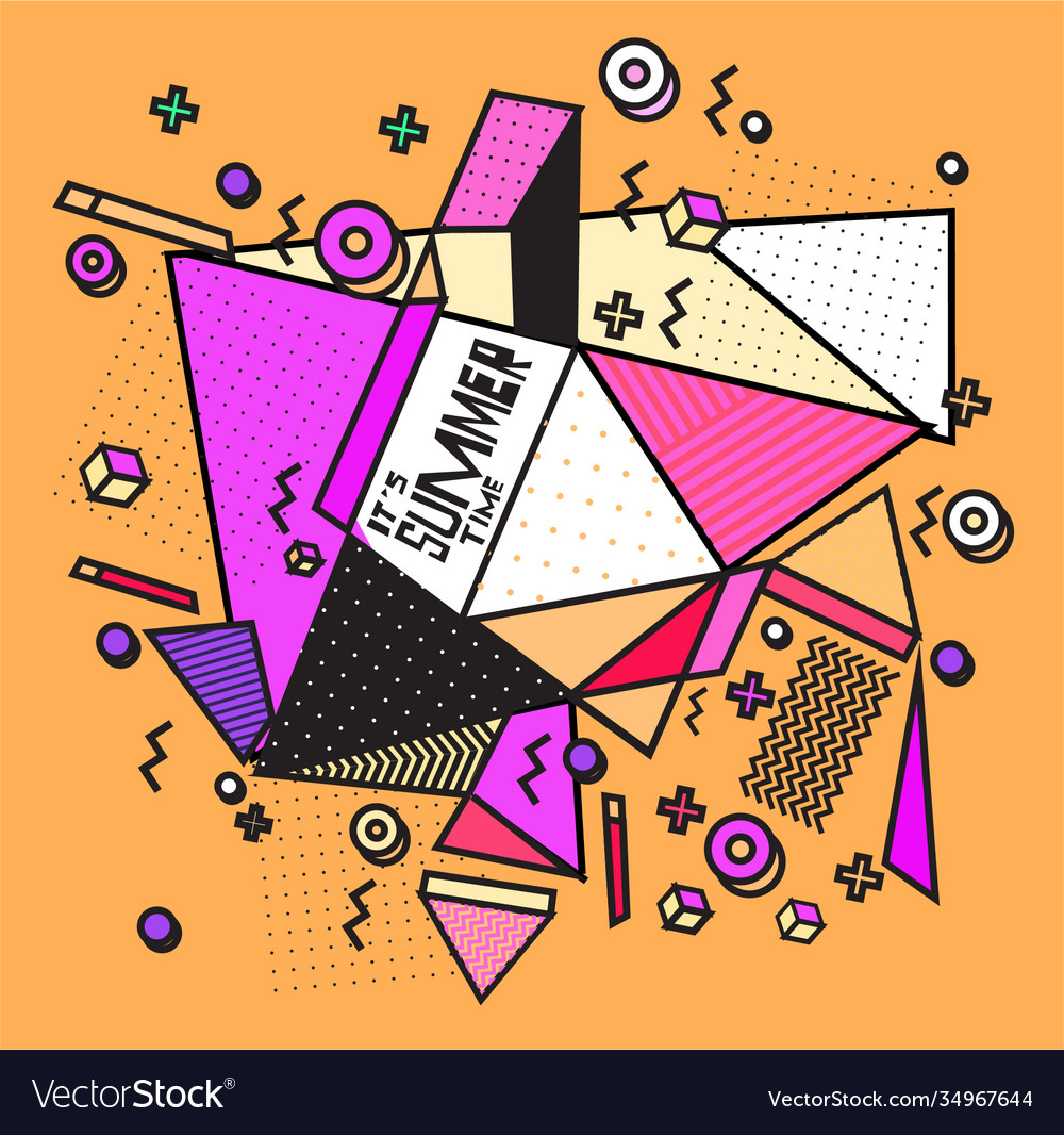 Triangle geometric forms for summer design event