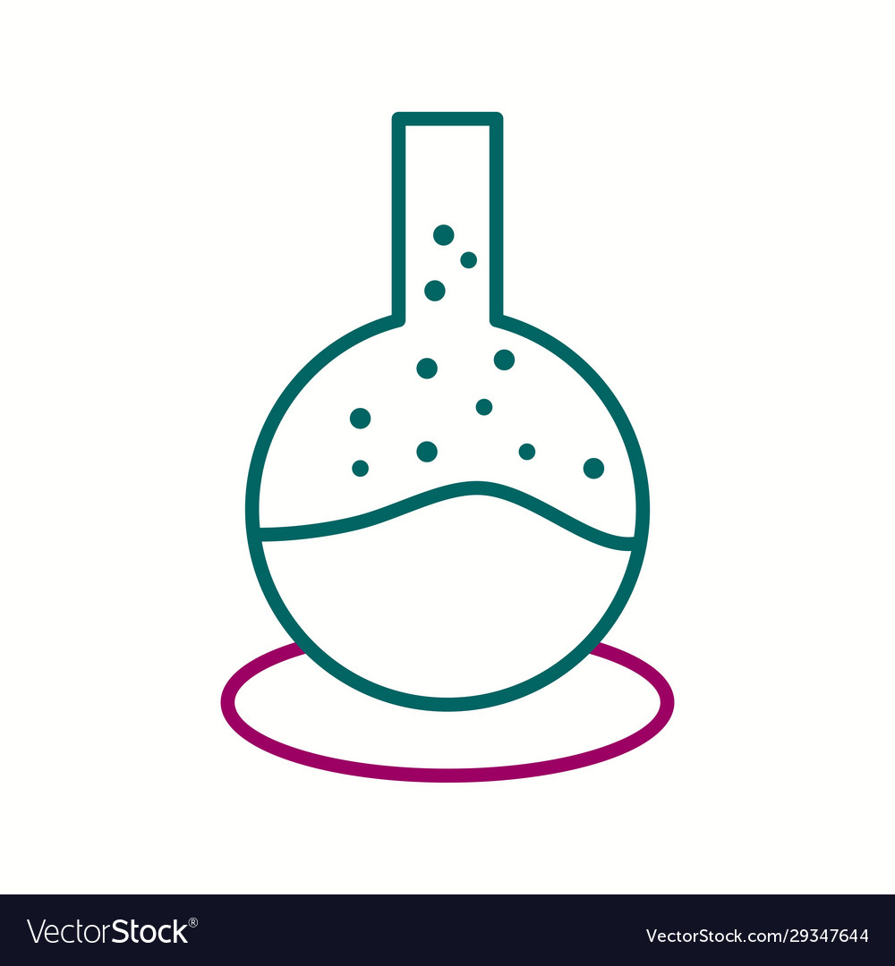 Unique bubbles from experiment line icon