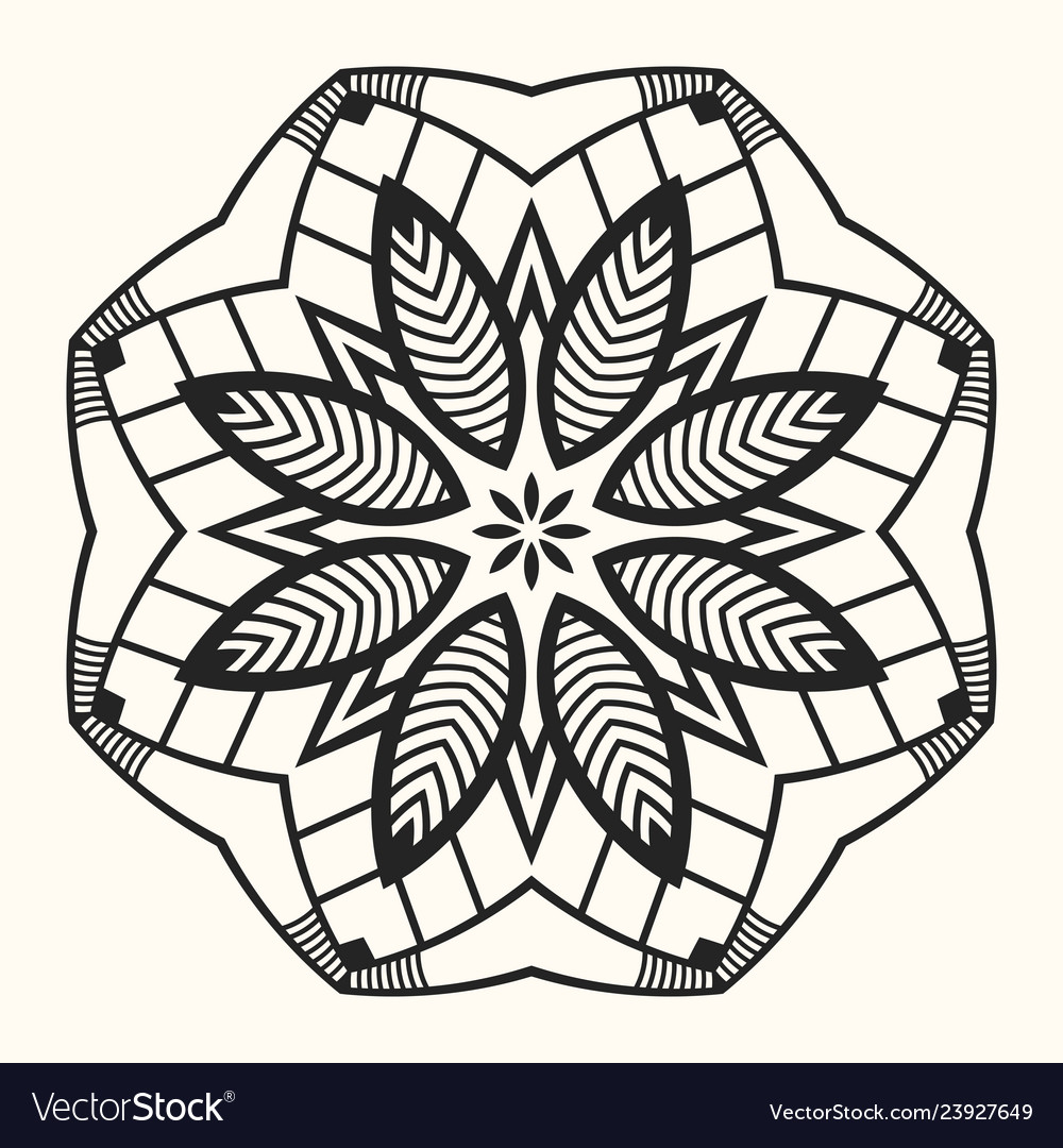 Abstract round symmetrical pattern