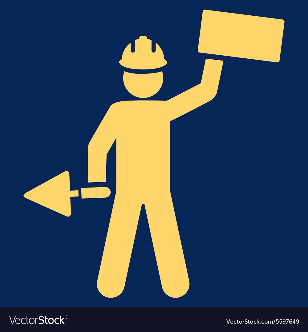 Builder icon from basic plain set