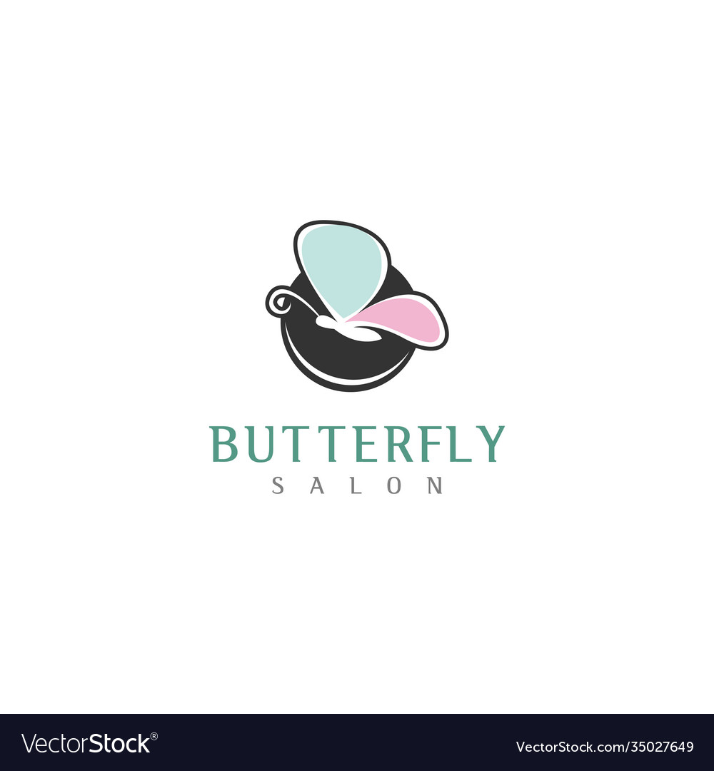 Schmetterling Logo Schönheit Wellness einfach minimalistisch