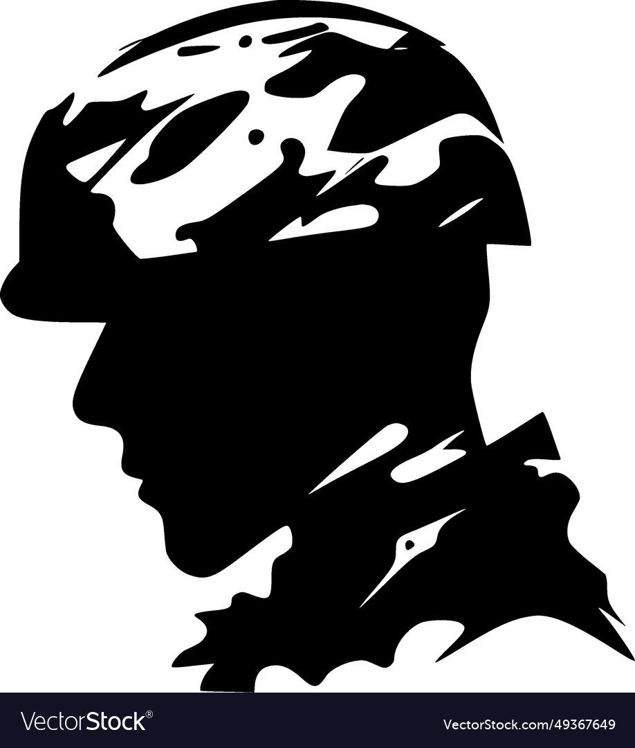 Camo - black and white isolated icon Royalty Free Vector