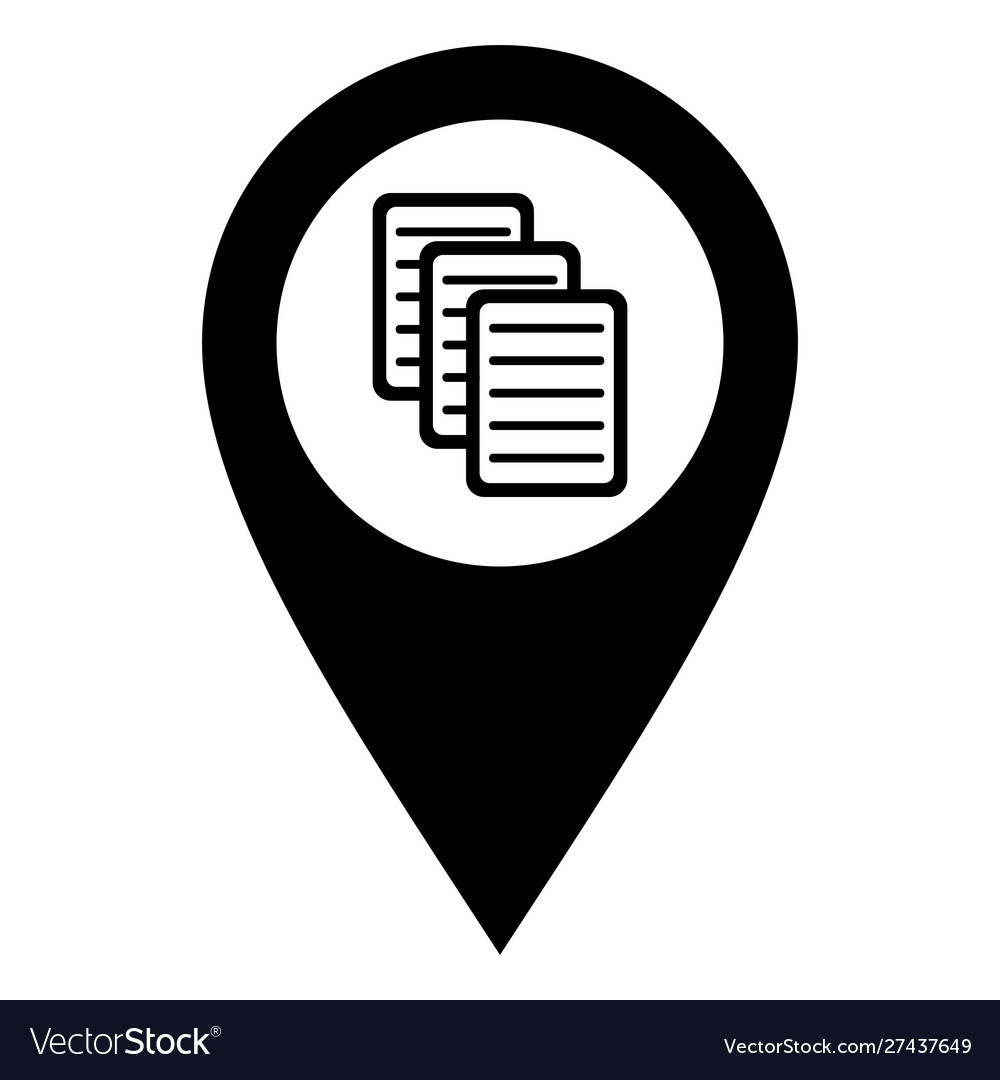 Document and location pin