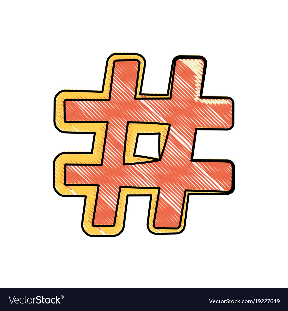 Hashtag social symbol Royalty Free Vector Image
