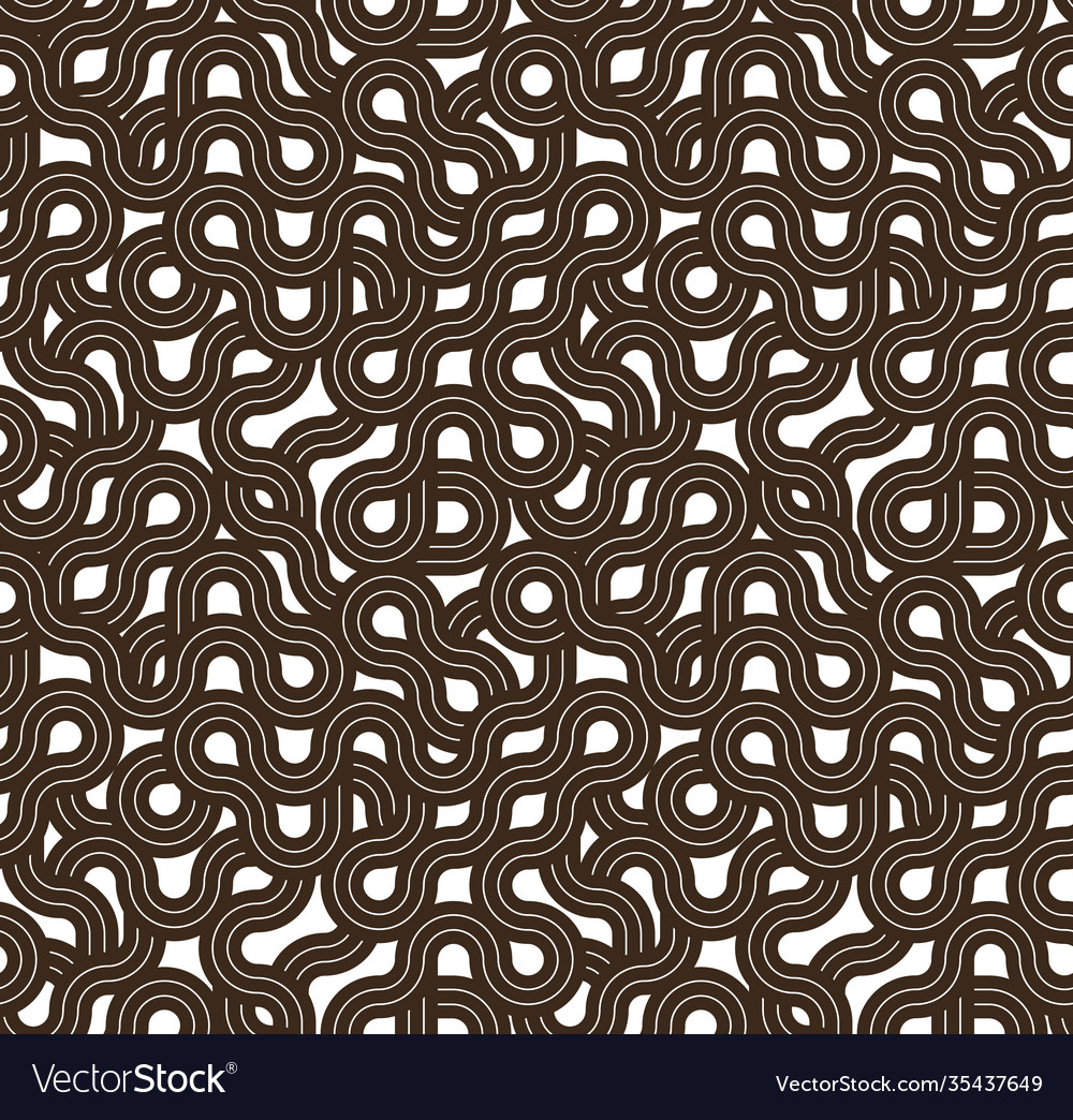 Linear seamless background with twisted lines vector image Linear seamless background with twisted lines