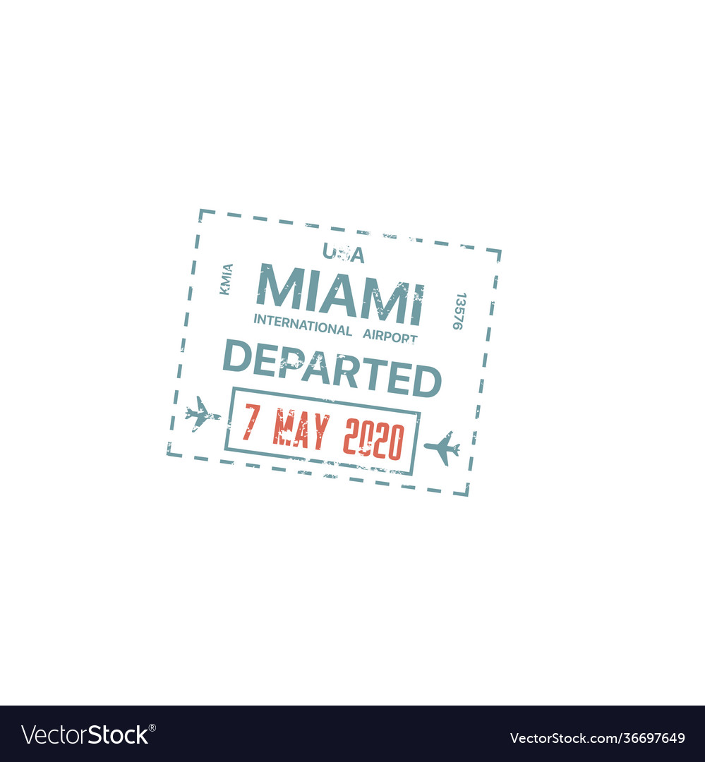 Miami Passport Stamp - Travel Visa