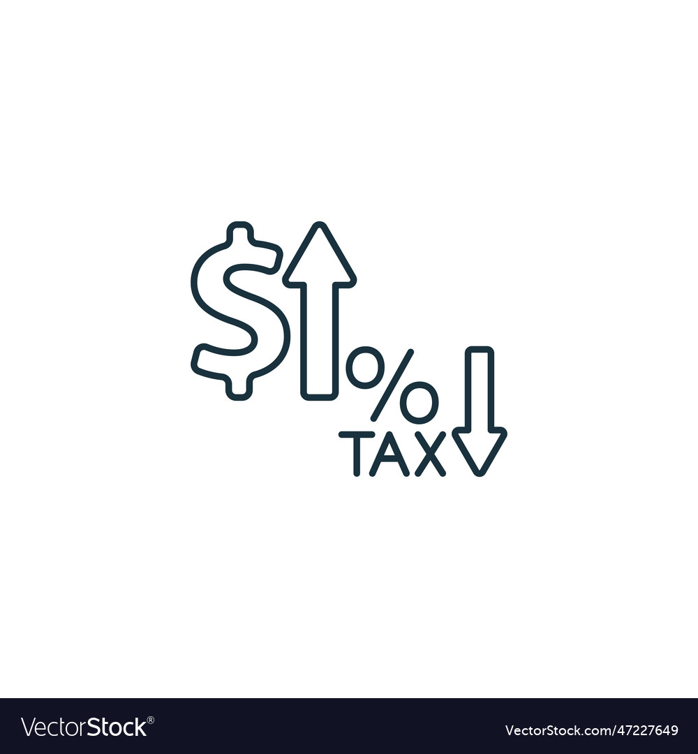 Regressive tax icon monochrome simple sign from