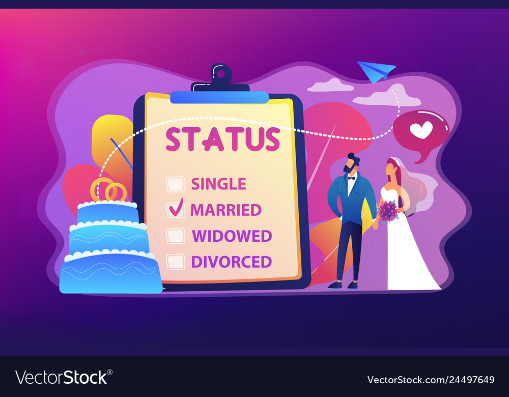 Relationship status concept Royalty Free Vector Image