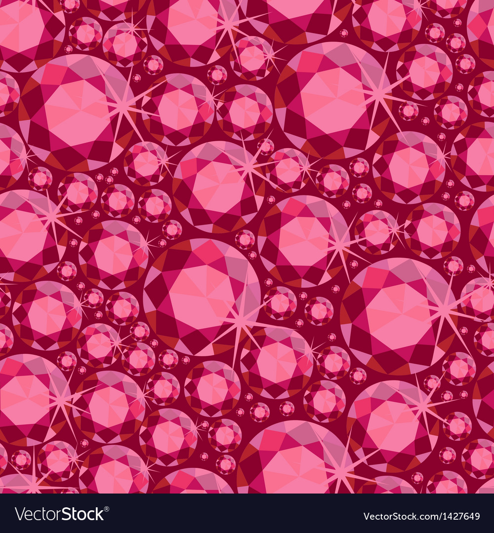 Ruby Heart Seamless Pattern