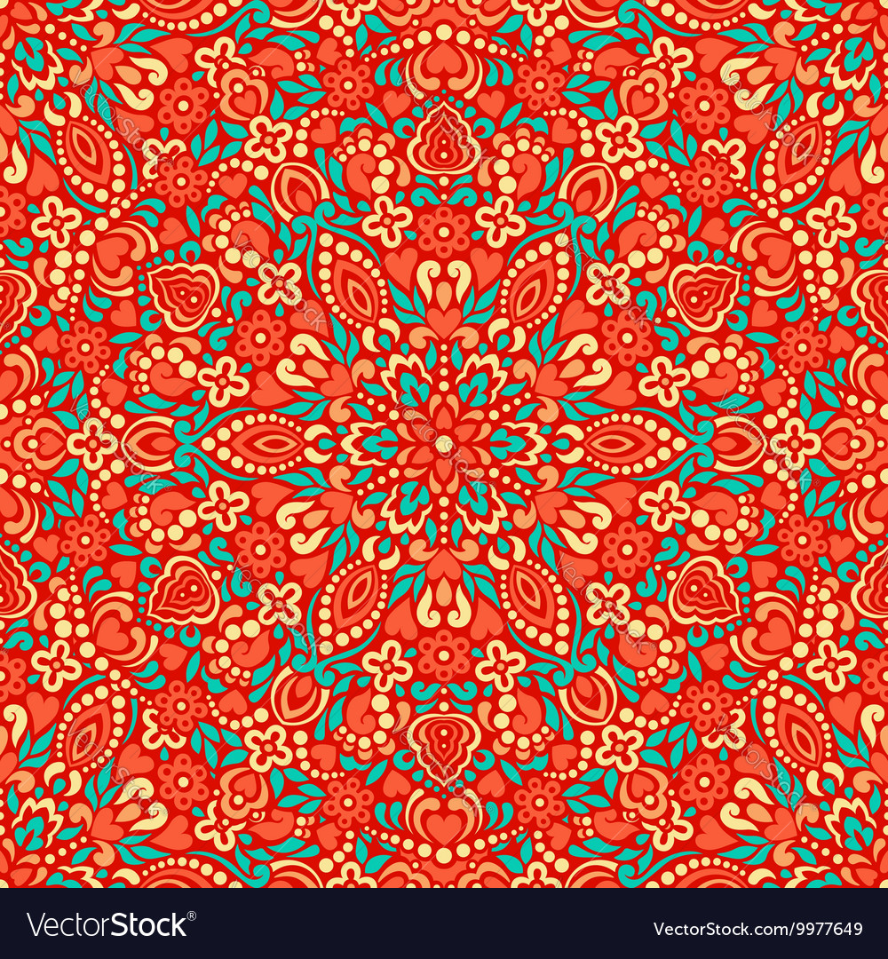 Seamless background with abstract ethnic pattern