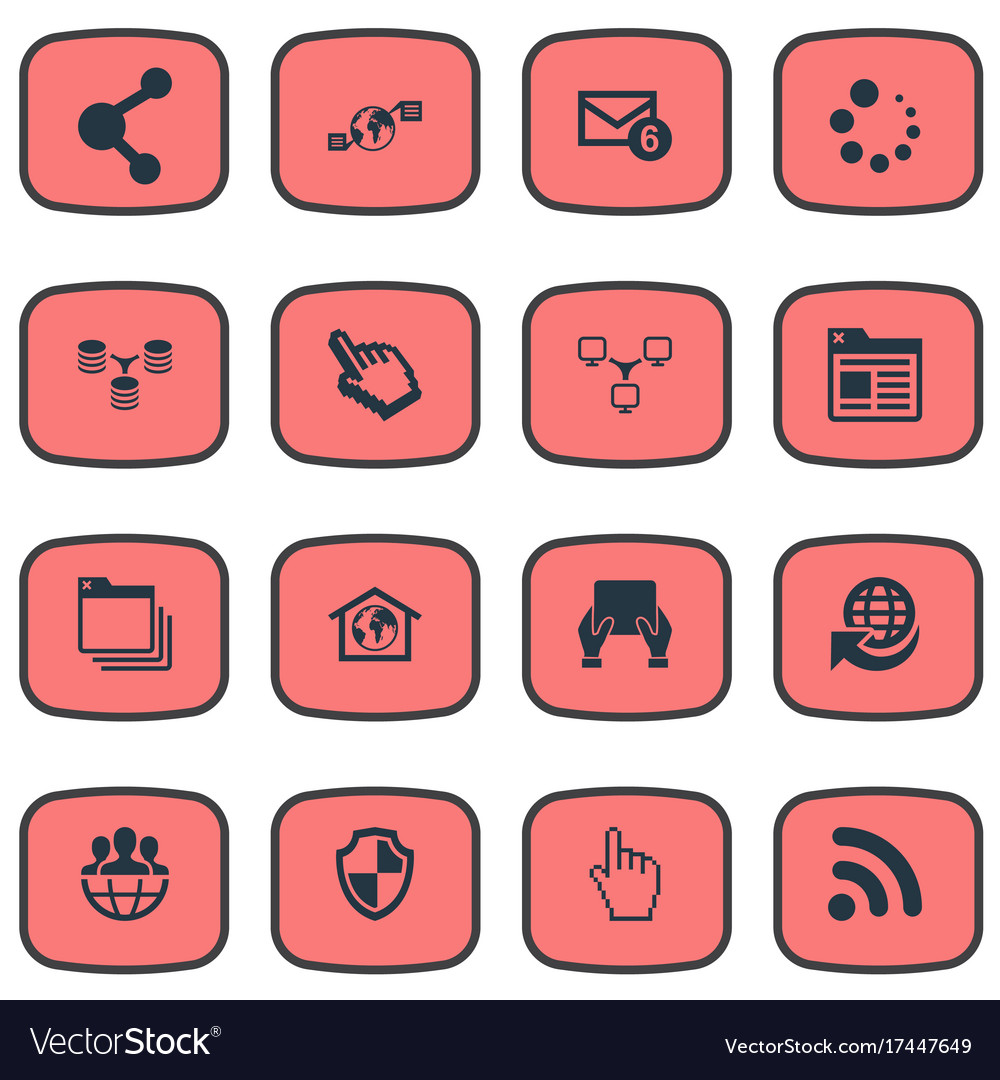 Set of simple web icons