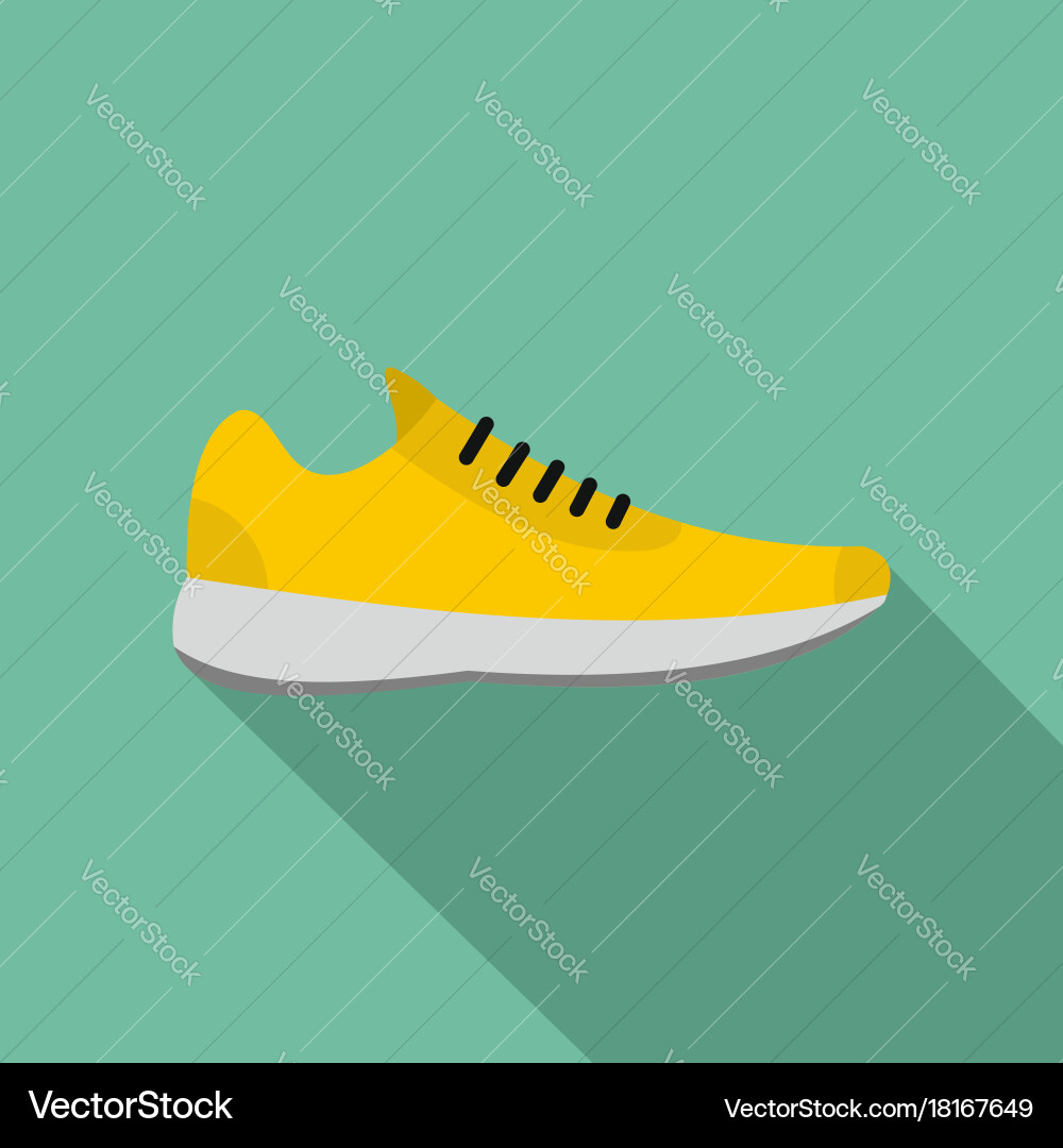 Sneakers icon flat Royalty Free Vector Image - VectorStock