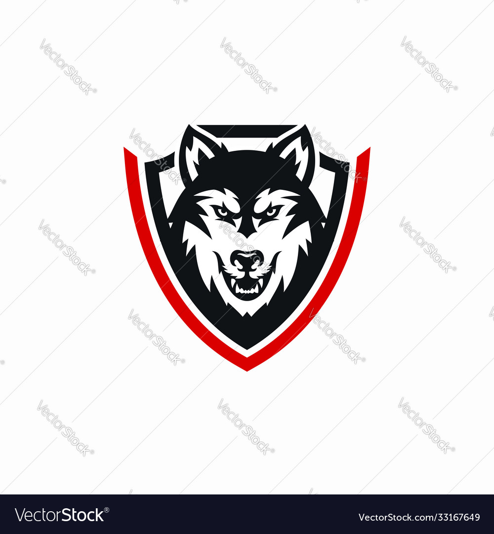 Wolf mascot logo design