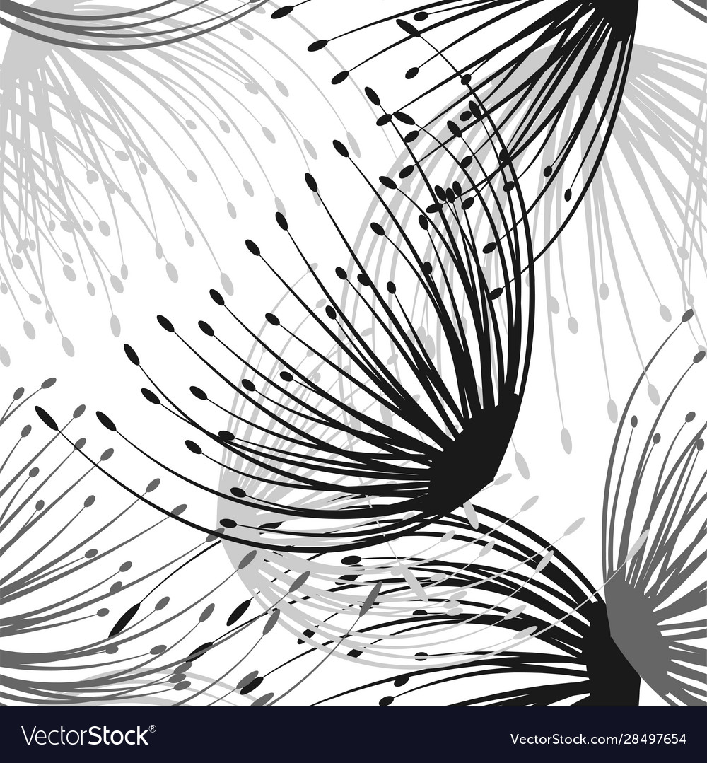 Abstract dandelion seamless for print design vector image Abstract dandelion seamless for print design