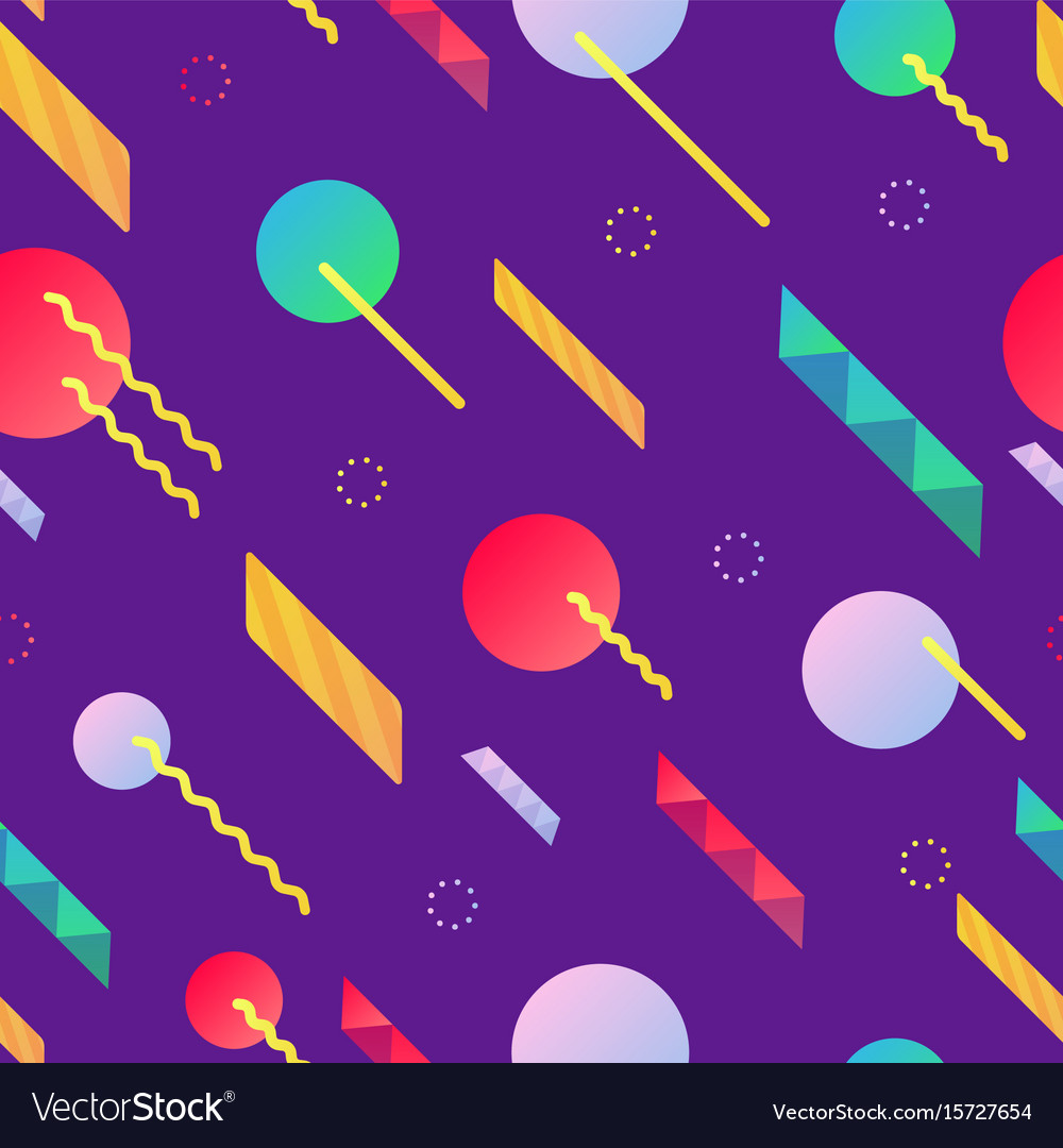 Colorful seamless pattern with dynamic design