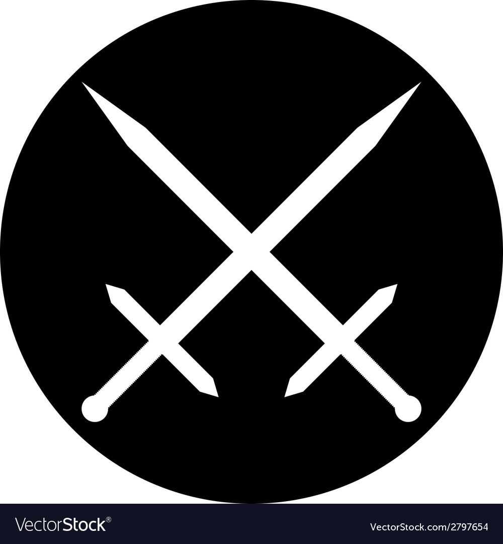 Crossed swords button