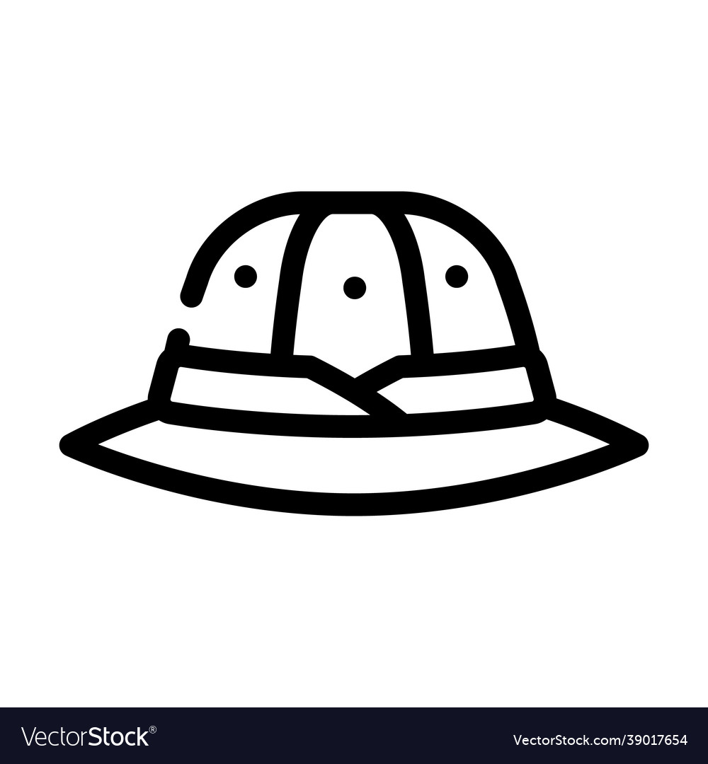 Hat hunter line icon Royalty Free Vector Image