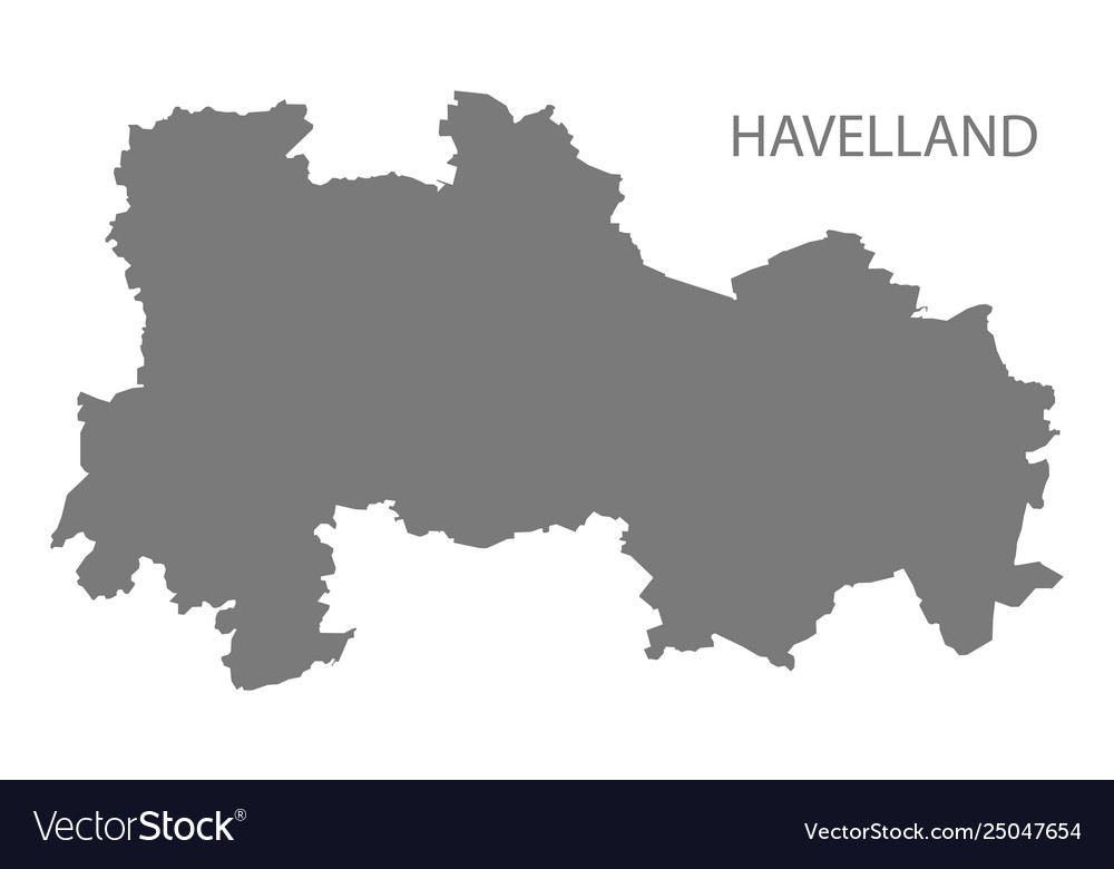 Havelland grey county map brandenburg germany Vector Image