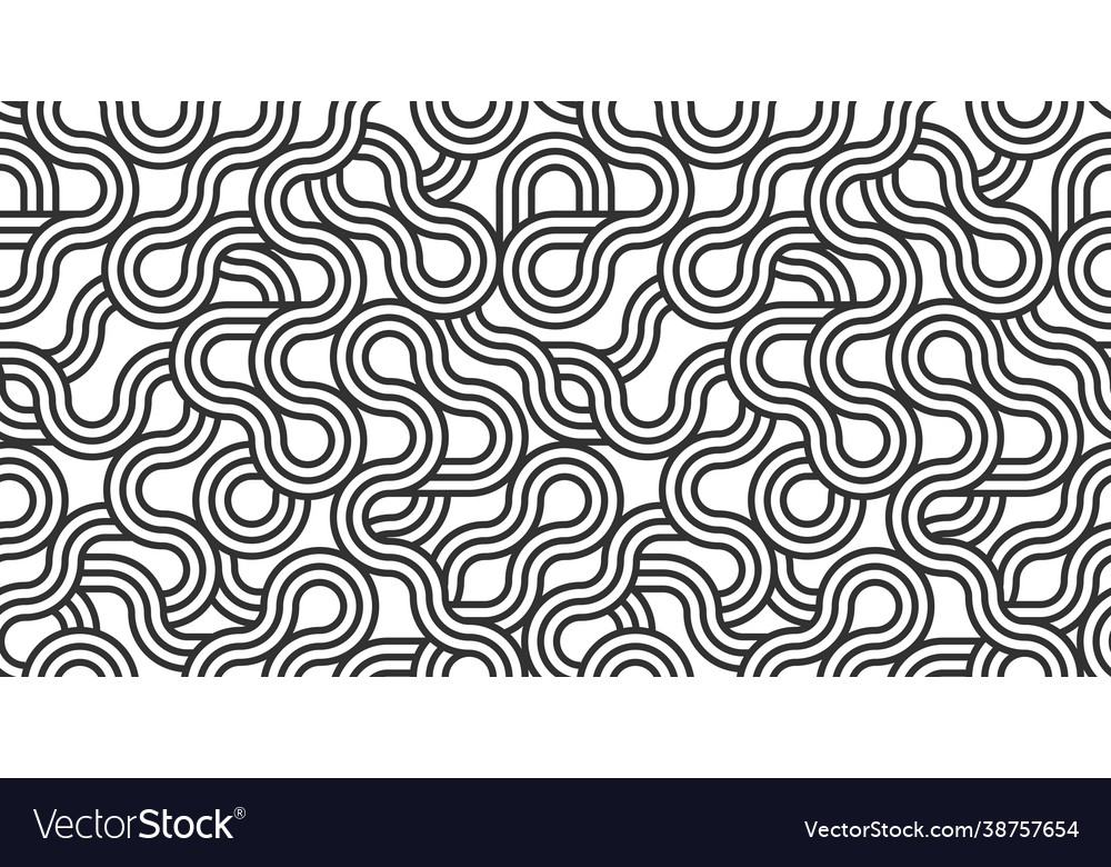 Lined seamless pattern with twisted lines vector image Lined seamless pattern with twisted lines