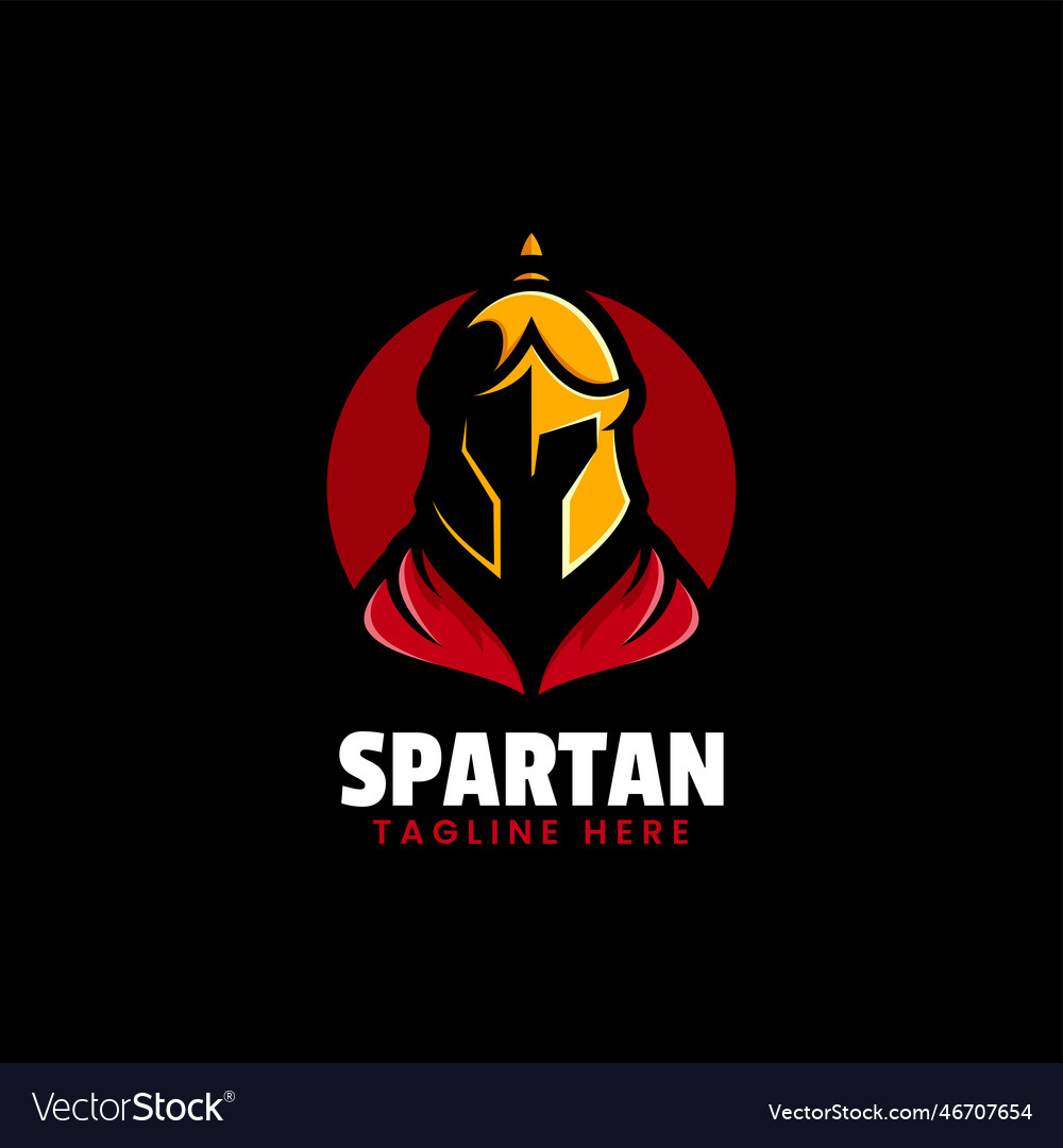 Logo spartan simple mascot style Royalty Free Vector Image