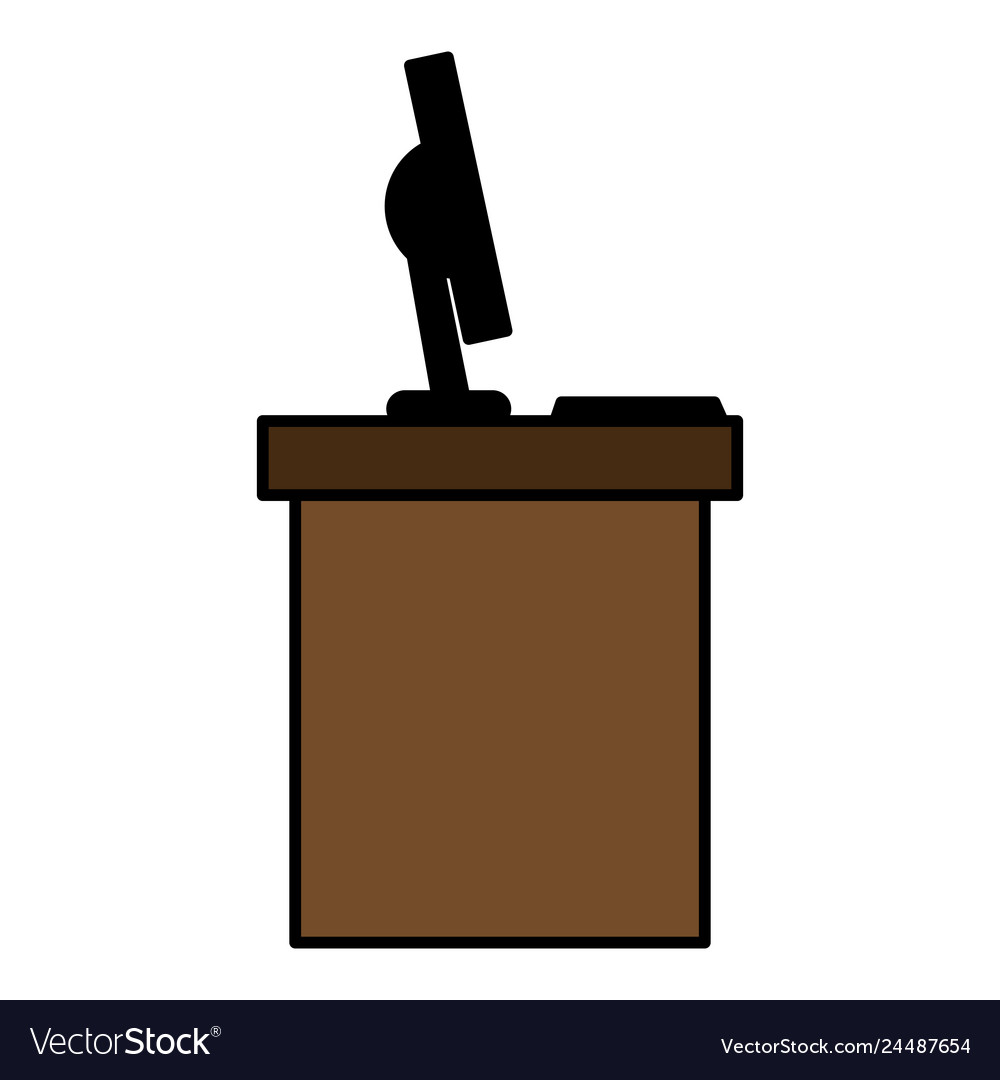 Office desk with computer