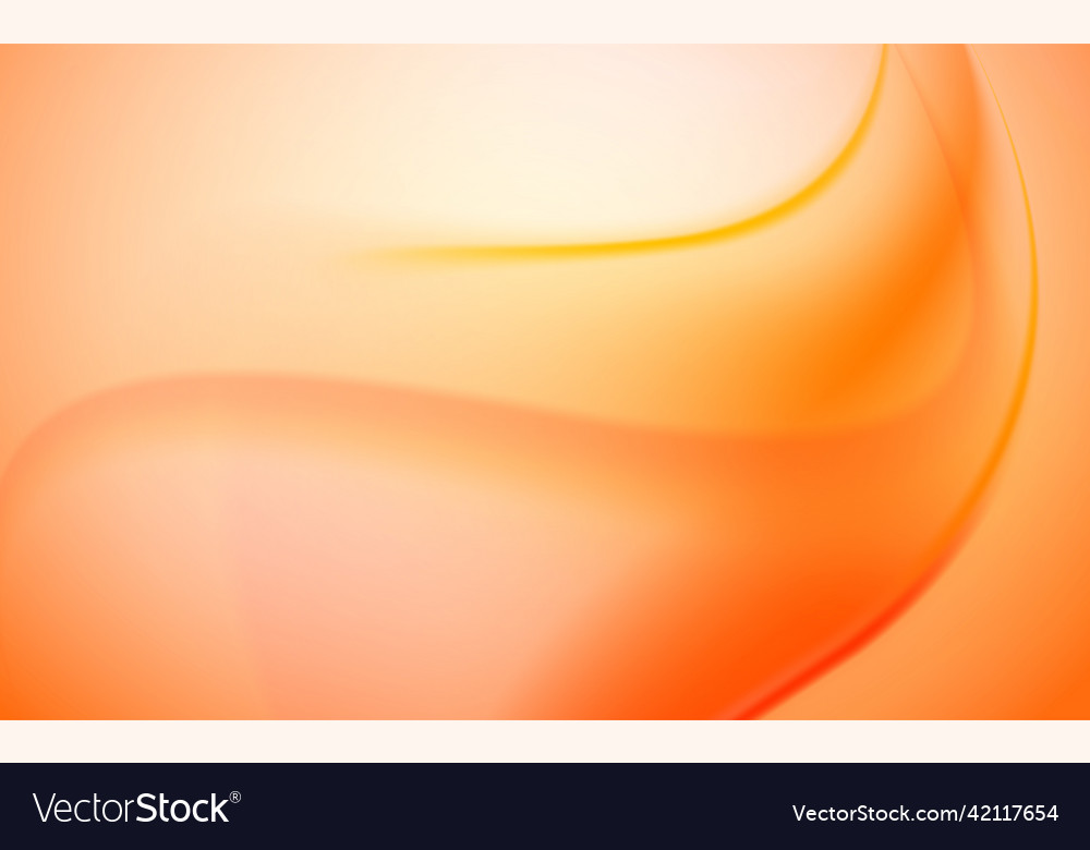 Orange abstract background with smooth wave soft vector image Orange abstract background with smooth wave soft