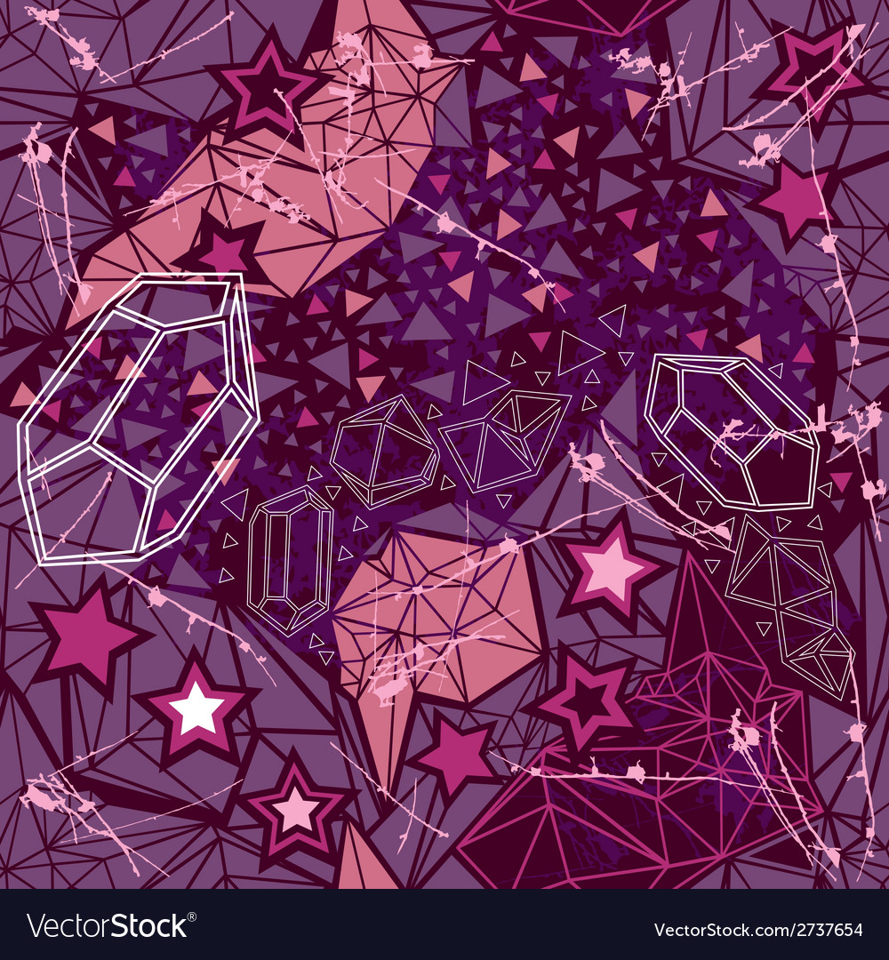 Retro geometric pattern on dark background