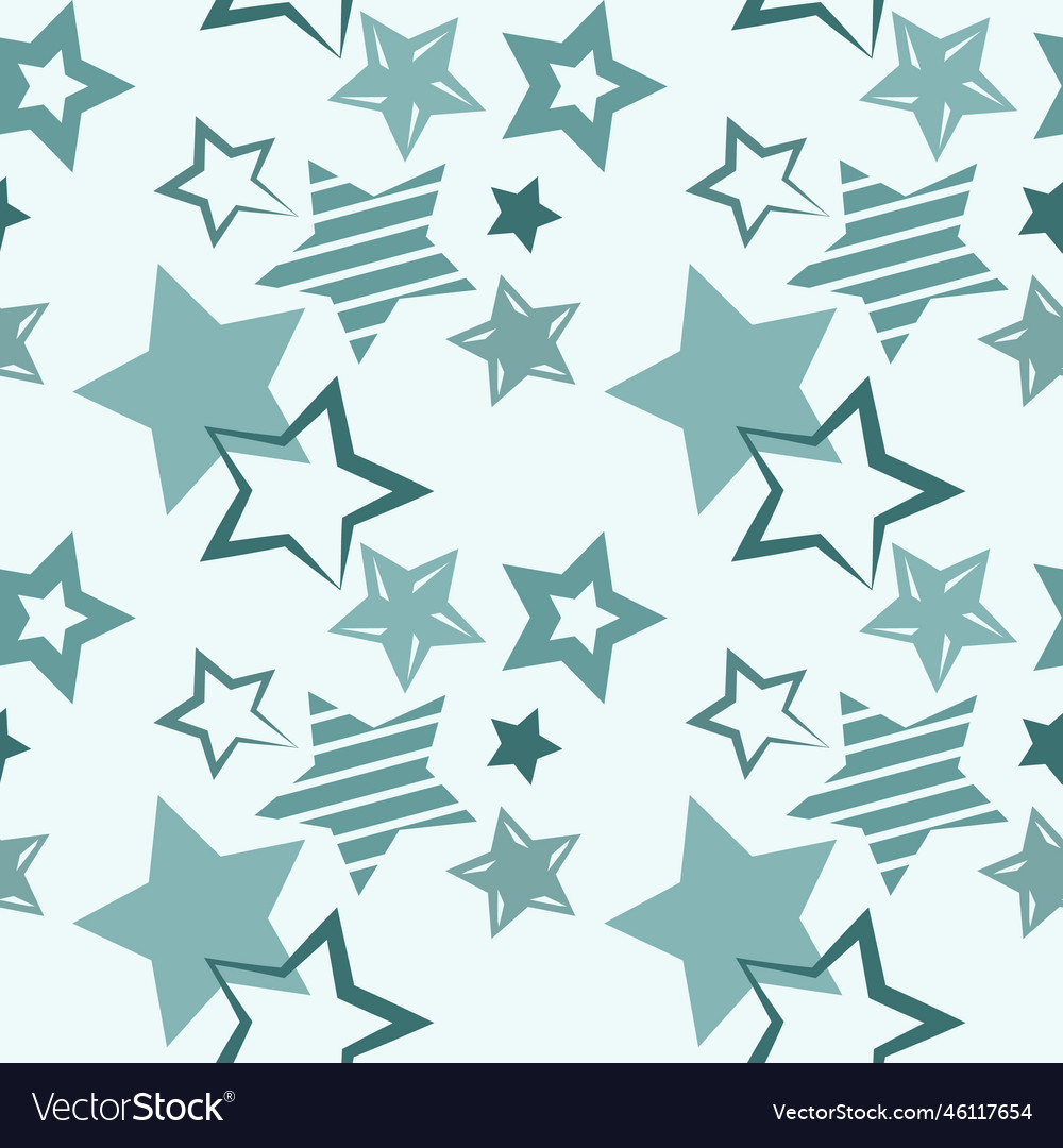 Seamless pattern with stars on light background