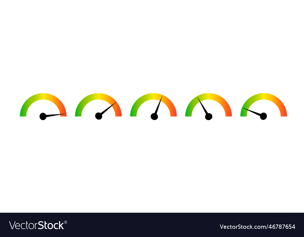 Speedometer gauge meter icons scale level