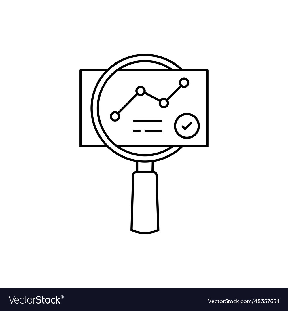 Thin line quality control icon like audit vector image Thin line quality control icon like audit