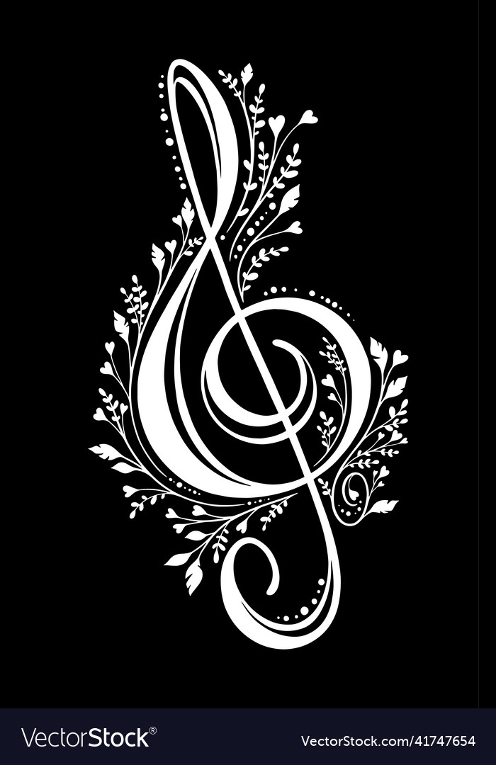 Treble clef Royalty Free Vector Image - VectorStock