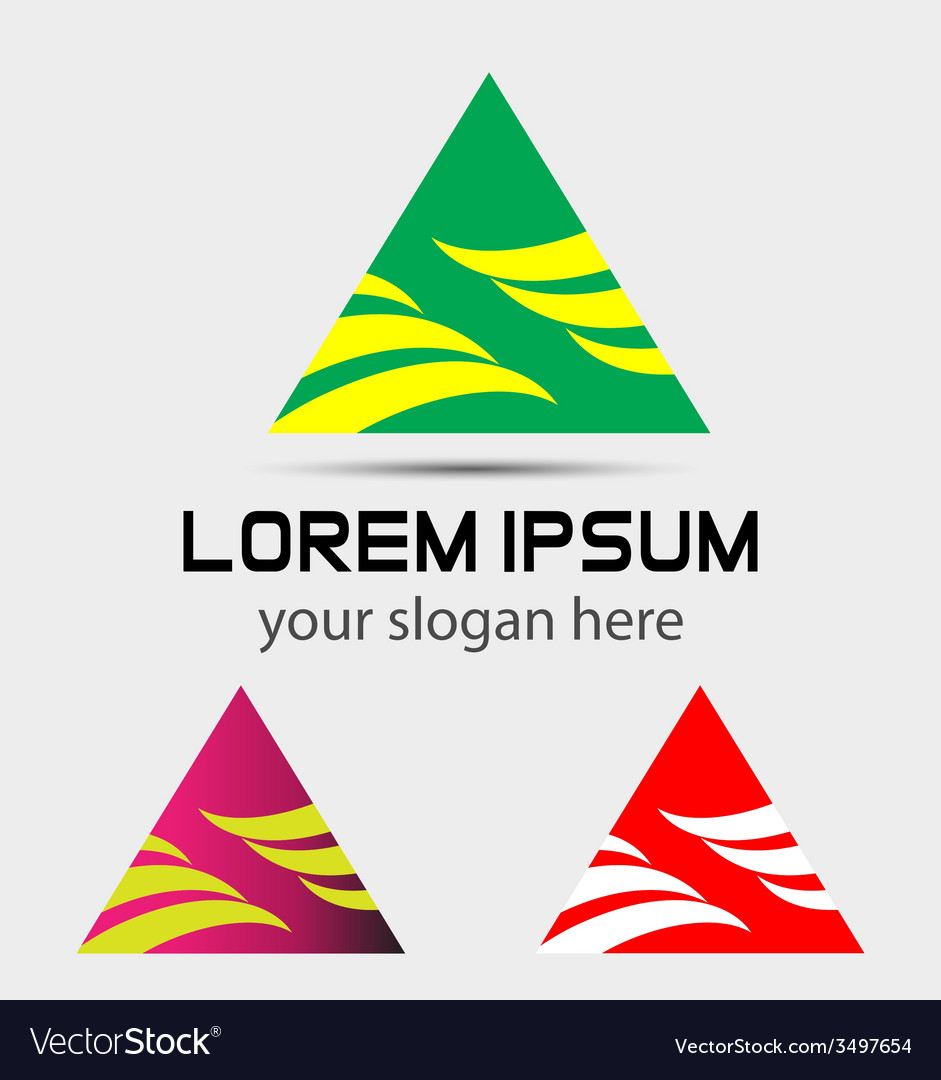Triangle abstract logo icon design template