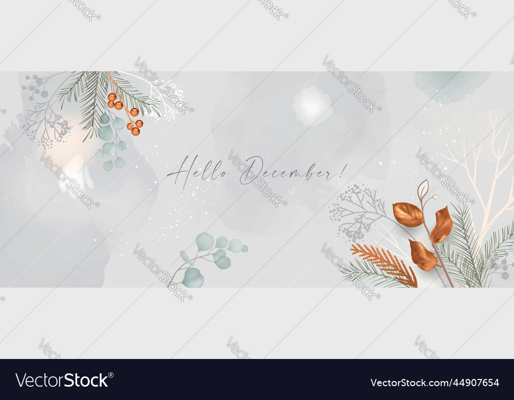 Winter Watercolor Banner
