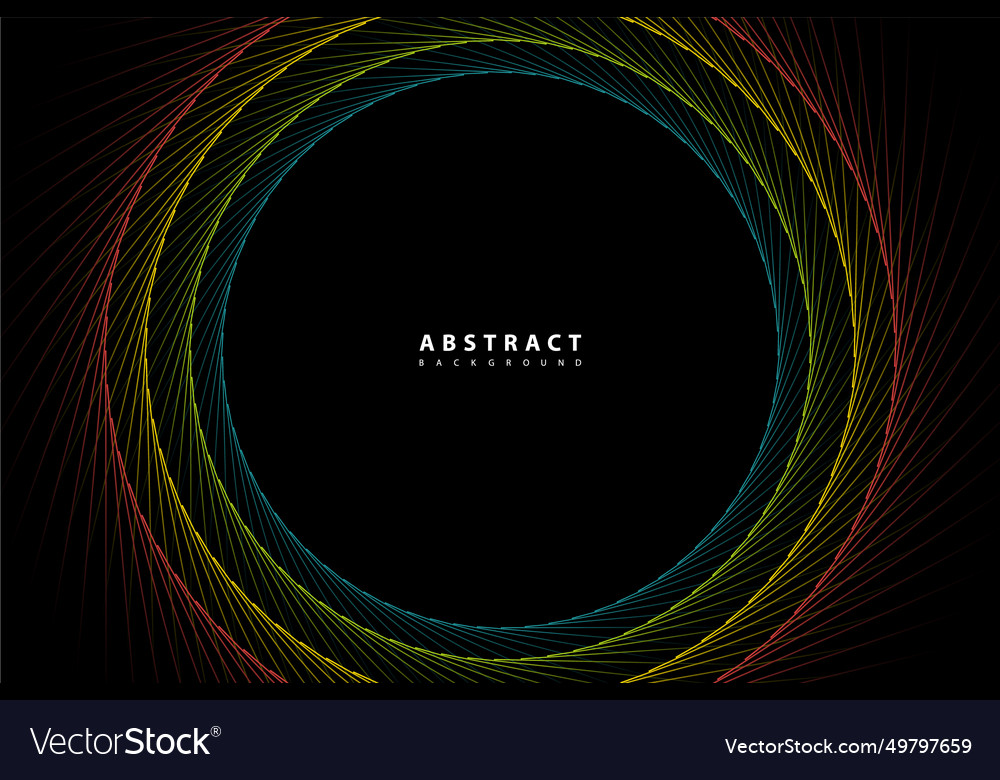 Abstract circle background gradient retro line vector image Abstract circle background gradient retro line
