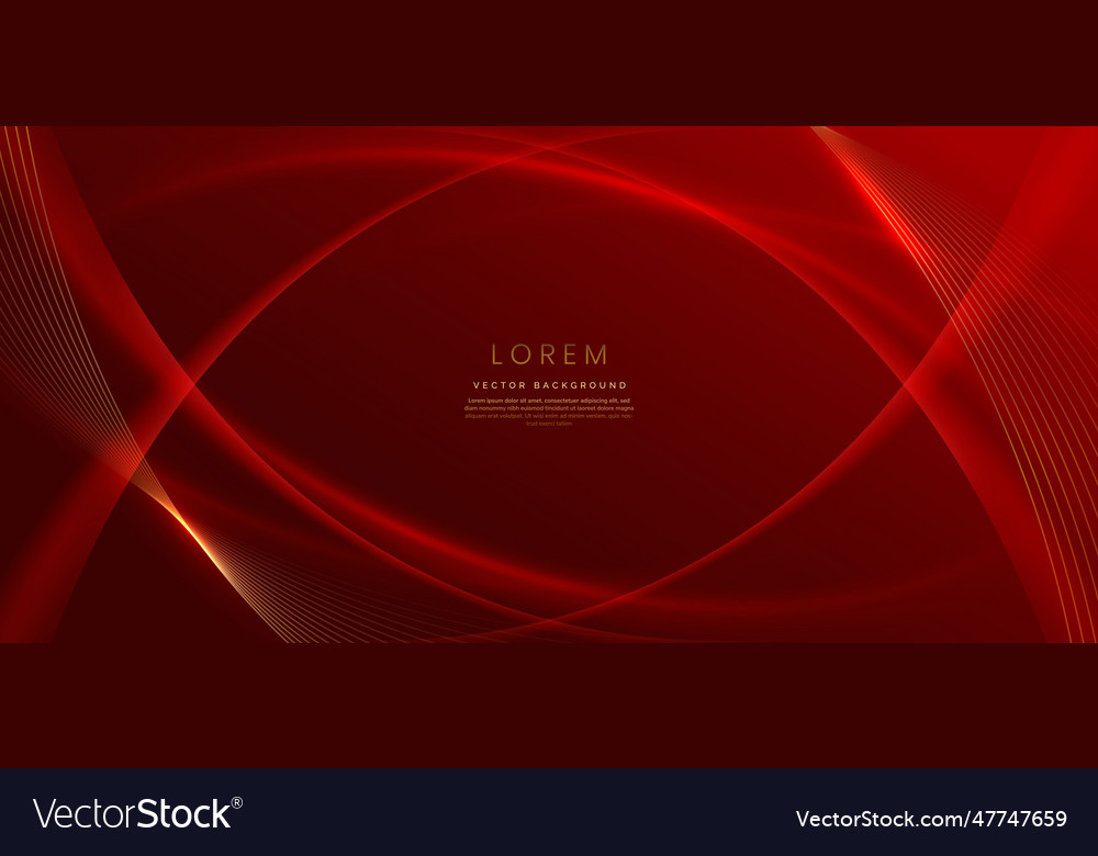 Abstract curved red shape on background vector image Abstract curved red shape on background