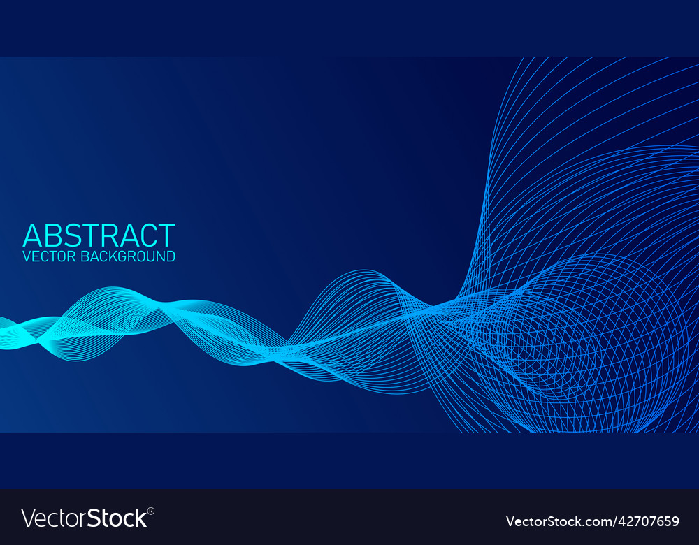 Abstract wave element for design stylized line vector image Abstract wave element for design stylized line